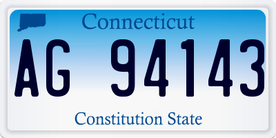 CT license plate AG94143