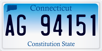 CT license plate AG94151