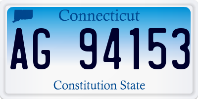 CT license plate AG94153
