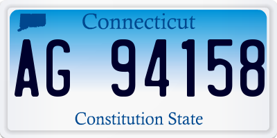 CT license plate AG94158