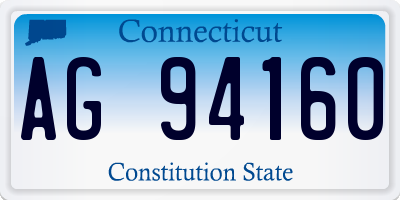 CT license plate AG94160