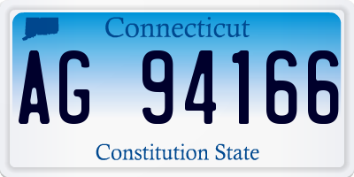 CT license plate AG94166
