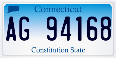 CT license plate AG94168