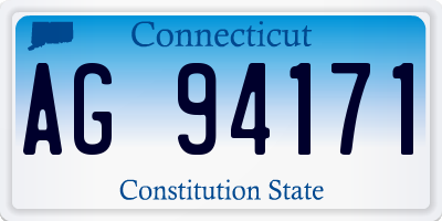 CT license plate AG94171