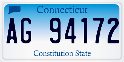 CT license plate AG94172