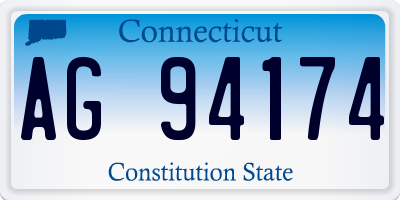 CT license plate AG94174