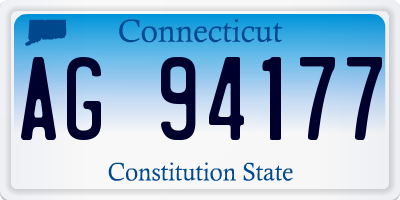 CT license plate AG94177