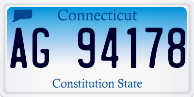 CT license plate AG94178