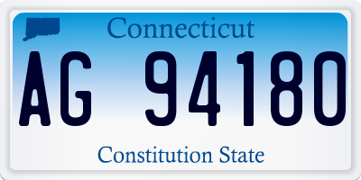 CT license plate AG94180