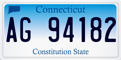 CT license plate AG94182
