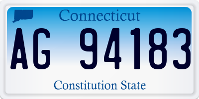 CT license plate AG94183