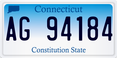 CT license plate AG94184