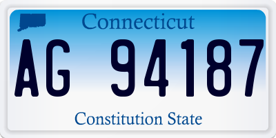 CT license plate AG94187