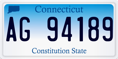 CT license plate AG94189