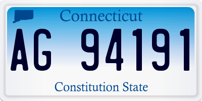 CT license plate AG94191