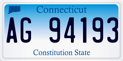 CT license plate AG94193