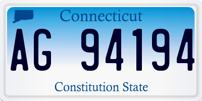 CT license plate AG94194