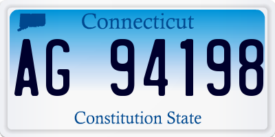 CT license plate AG94198