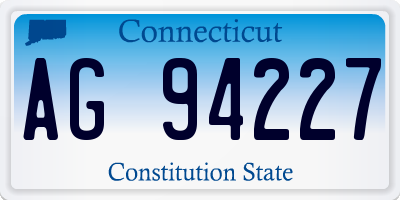 CT license plate AG94227