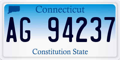 CT license plate AG94237