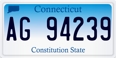 CT license plate AG94239