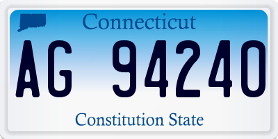CT license plate AG94240