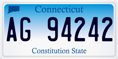 CT license plate AG94242