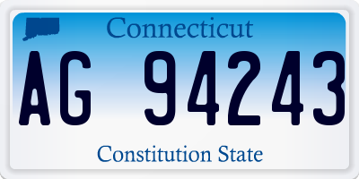 CT license plate AG94243