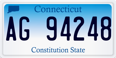 CT license plate AG94248
