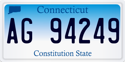 CT license plate AG94249