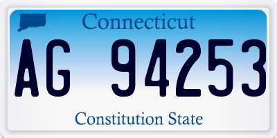 CT license plate AG94253