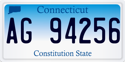 CT license plate AG94256
