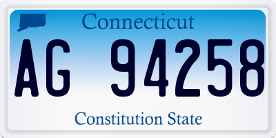 CT license plate AG94258