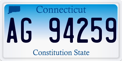 CT license plate AG94259