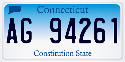 CT license plate AG94261