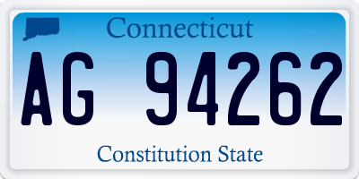 CT license plate AG94262