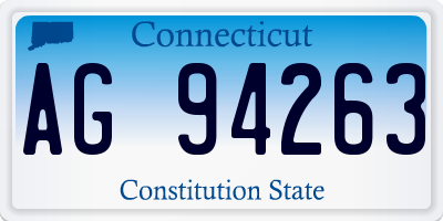 CT license plate AG94263