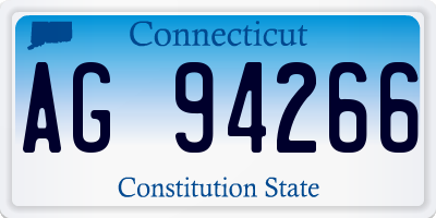 CT license plate AG94266