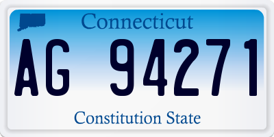 CT license plate AG94271