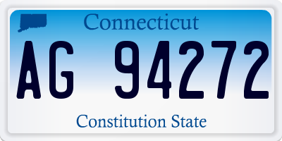 CT license plate AG94272