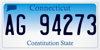 CT license plate AG94273