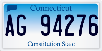 CT license plate AG94276