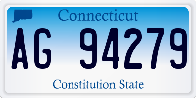 CT license plate AG94279