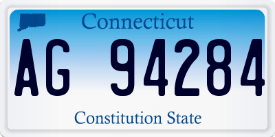 CT license plate AG94284