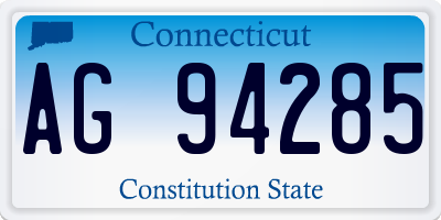 CT license plate AG94285