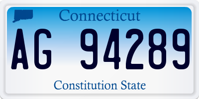 CT license plate AG94289