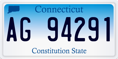 CT license plate AG94291