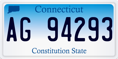 CT license plate AG94293