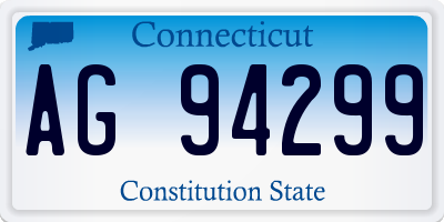 CT license plate AG94299