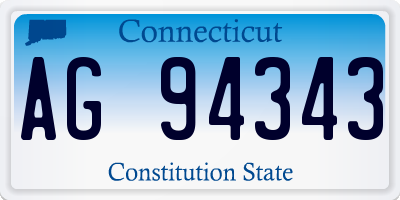 CT license plate AG94343